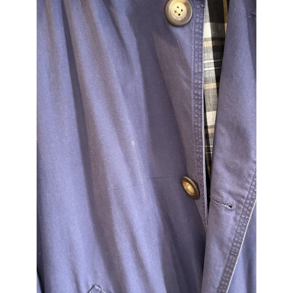 Vintage J Crew Chore Coat L Navy Barn‎ Jacket Flannel Corduroy Collar Americana
